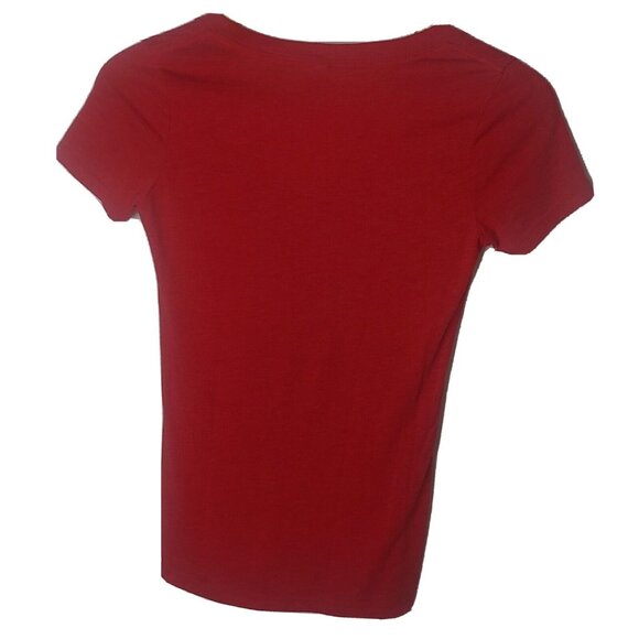 Jackson Hole Still Works Wyoming Womens Small Next Level T Shirt EUC V Neck Red - Picture 2 of 5